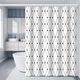 Шторка для ванной водонепроницаемая Bathlux 180 x 180 см люкс качество, Белая с узором - изображение 3