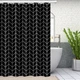 Шторка для ванної водонепроникна Bathlux 180 x 180 см люкс якість, Чорна - зображення 4
