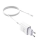 Зарядний пристрій Hoco C81A Smart 1USB 2.1A + кабель Lightning (iPhone), білий - зображення 3