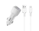 Автомобильное зарядное устройство Hoco Z23 Grand Style 2USB 2.4A с кабелем microUSB, АЗУ, белое - изображение 2
