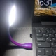 Портативная гибкая Лампа подсветка светодиодная USB Светильник переносной LED LIGHT для ноутбука и для чтения Фиолетовый - изображение 3