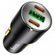 Автомобільний зарядний пристрій Hoco NZ6 45W 2xType-C/USB black - зображення 2