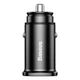 Адаптер автомобильный BASEUS Square metal QC3.0 2USB 30W 5A Black - изображение 2