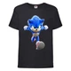 Футболка дитяча Соник малюк біжить (SONIC) чорна (snc blc-7) 128 см - зображення 1