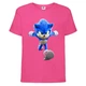 Футболка дитяча Соник малюк біжить (SONIC) рожева (snc pnc-7) 140 см - зображення 1