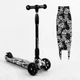 Самокат трехколесный Best Scooter MAXI складной, колеса PU со светом. Skulls and flowers (105402) - изображение 2