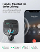 Автомобильное зарядное устройство для телефона UGREEN Bluetooth FM Transmitter Black (CD229) - изображение 5