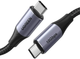 Кабель зарядный Ugreen USB Type-C to Type-C USB C 3.1 Gen 2 10Gbps 4K с нейлоновой оплеткой 1 м (US355) - изображение 1