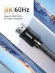 Кабель HDMI UGREEN 8K HDMI 2.1 сверхскоростной 60 Гц 48 Гбит/с 1 м Black (HD135) - изображение 2