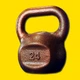 Гиря 24кг чугунная RN-SPORT металлическая, цвет бронза - изображение 1