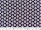 Ткань Шифон креповый цветочная геометрия, персиковый на темно-синем, пог. м. (ш40, 10470, д17 цв3) - изображение 4