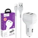 Автомобільний адаптер Hoco Lightning Cable Leader Z36 2USB 2.4a Білий - зображення 3