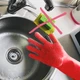 Силиконовые перчатки для уборки и мытья посуды Magic Silicone Gloves Малиновые HMD 91-8722181 - изображение 2
