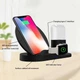 Беспроводное зарядное устройство UTM 10 -7.5W fast charger 3 в1 док станция micro USB, Type-C, USB, Qi, Lightning - изображение 4