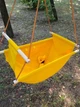 Детская подвесная качеля-гамак, колыбель Happy Vita Craft ремень безопасности, лисички, желтая - изображение 3