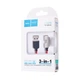 Переходник Adapter AUX Hoco LS28 Lightning to Lightning + Lightning silver - изображение 2