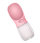 Портативна поїлка SUNROZ Dog Bottle прогулянкова пляшка для собак 350 мл Рожевий (SUN0859) - зображення 1