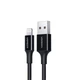 Кабель UGREEN US155 USB 2.0 to Lightning Nickel Plating ABS Shell 2.4A 1m Black (80822) - изображение 1