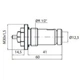 Клапан OUTER під термоголовку М30x1,5 панельного радіатора PROFESSIONAL NV-QP 5200 1/2″ (на трубу) - зображення 3