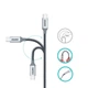 Кабель Choetech XCC-1002 PD100W USB-C to USB-C 1.8m nylon - изображение 3