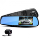 Відеореєстратор-дзеркало Vehicle із камерою заднього виду 2 камери DVR Full HD - зображення 1
