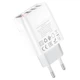 СЗУ Hoco C93A Easy charge 3 - port digital display charger (EU) White - зображення 2