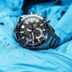 Наручные часы Casio EFV-620D-1A2VUEF Черно-синие с серебристым ремешком - изображение 6