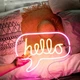 Неоновый светильник настенно-потолочный ночник- Надпись "HELLO", 43*31 см, 3 AA (141417) - изображение 2