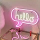 Неоновый светильник настенно-потолочный ночник- Надпись "HELLO", 43*31 см, 3 AA (141417) - изображение 4