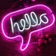 Неоновый светильник настенно-потолочный ночник- Надпись "HELLO", 43*31 см, 3 AA (141417) - изображение 5