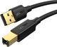 Кабель синхронизации Ugreen US135 USB-A 2.0 - USB-B 2.0 Cable 1.5 м Black (90402008/10350) - изображение 3