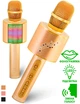 Микрофон Караоке беспроводной Su-Yosd YS-66 Золотой bluetooth колонка 2в1 RGB LED Подсветка Детский Профессиональный - изображение 1