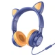 Накладные наушники Hoco W36 Cat ear (3.5mm/1.2m) Midnight Blue - изображение 2