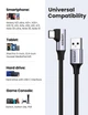 Кабель UGREEN US385 USB 3.0 to USB-C 90˚ PD QC3.0 3A 5GBps 1m Black (20299) - изображение 5