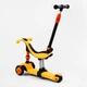 Самокат-велобег 3в1 трехколесный Best Scooter, колеса PU со светом, амортизаторы, родительская ручка. Orange (105657) - изображение 3