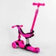 Самокат-велобег 3в1 трехколесный Best Scooter, колеса PU со светом, амортизаторы, родительская ручка. Pink (104497) - изображение 3