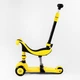 Самокат-велобег 3в1 трехколесный Best Scooter, колеса PU со светом, амортизаторы, родительская ручка. Yellow (105637) - изображение 2