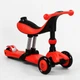 Самокат-велобег 3в1 трехколесный Best Scooter, колеса PU со светом, амортизаторы, родительская ручка. Red (104499) - изображение 4