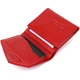 Женский кожаный стильный кошелек GRANDE PELLE Leather Wallet 11365 Красный - изображение 3