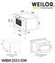 Встраиваемая микроволновая печь Weilor WBM 2551 GW - изображение 15