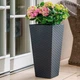Горшок FormPlastic Rattana Slim kvadro - 30 антрацит (3890-014) - изображение 2