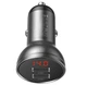 Адаптер автомобильный BASEUS Digital Display Dual USB 2USB, 4.8A, 24W, серебристый - изображение 2