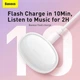 Наушники Bluetooth BASEUS True Wireless Earphones Bowie E2 |BT5.2, 40/300mAh, 5H, Location, OTA| (NGTW090005) white - изображение 7