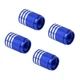 Защитные Набор колпачков на ниппель для автомобиля SUNROZ Caps 3Stripes Blue/Silver 4 штуки (A-67181) - изображение 1