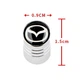 Набор колпачков на ниппель для автомобиля с логотипом марки авто Mazda SUNROZ Caps Long Silver Мазда 4 штуки (A-67082) - изображение 6