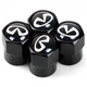 Набор колпачков на ниппель для автомобиля Инфинити SUNROZ Caps Short Black Infinity 4 штуки (A-67070) - изображение 5