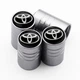 Набор колпачков на ниппель для автомобиля Toyota SUNROZ Caps Long Silver Тойота 4 штуки (A-67087) - изображение 1