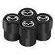 Набор колпачков на ниппель для автомобиля Mazda SUNROZ Caps Short Black Мазда 4 штуки (A-67042) - изображение 1
