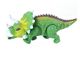 Игрушечный динозавр SUNROZ Dino World трицератопс со световыми и звуковыми эффектами Зеленый (SUN7278) - изображение 1