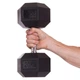 Гантель цілісна шестигранна Zelart TA-2679-20 1шт 20кг - зображення 4